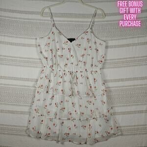 Trixxi White Pink Floral Summer Dress Size XL New